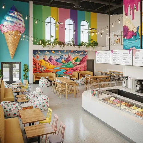 Vibrant Ice Cream Shop Design for Next 10 Years