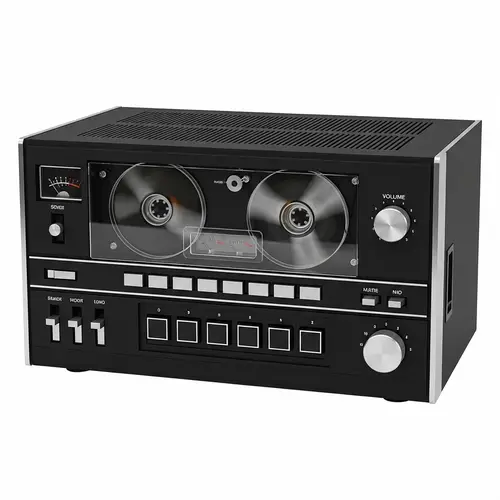Vintage Black Tape Recorder | Retro Cassette Player