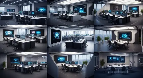 AI Innovation Center | Modern Hi-Tech Building Interior