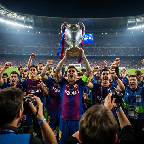 Barcelona's Sixth Champions League Victory Celebration