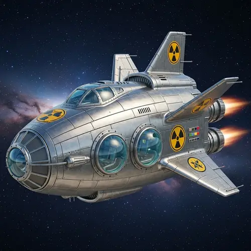 Atom Punk Style Gagarin's Spaceship - Retrofuturism Design