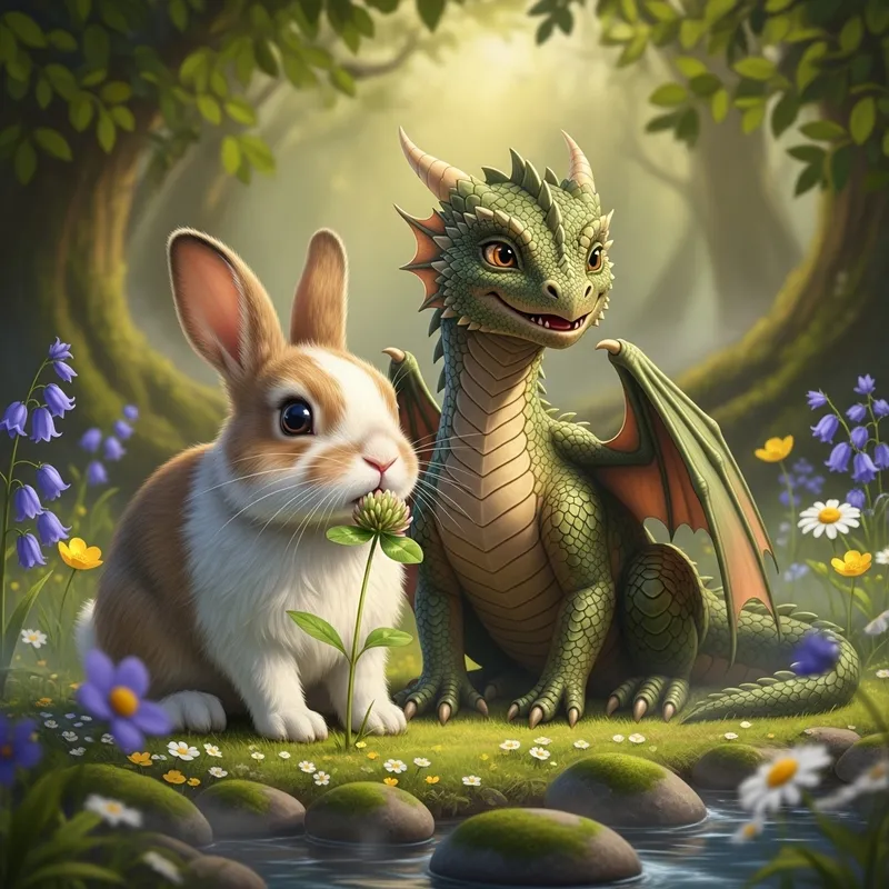 Sweet Rabbit and Friendly Dragon
