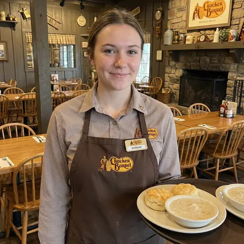 Transforming into a Cracker Barrel Worker