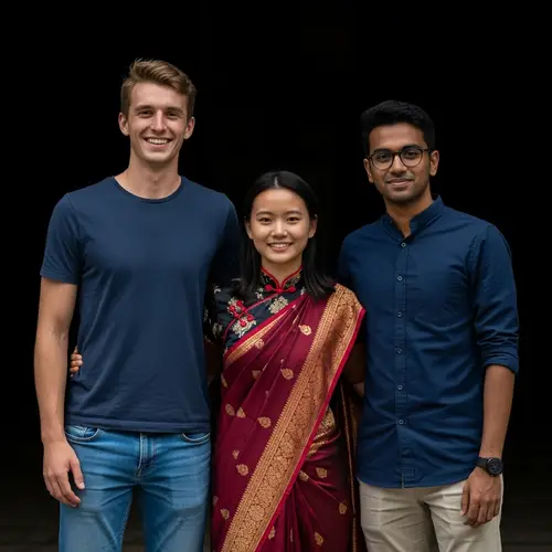 Diverse Group of Malaysian Students Smiling Together