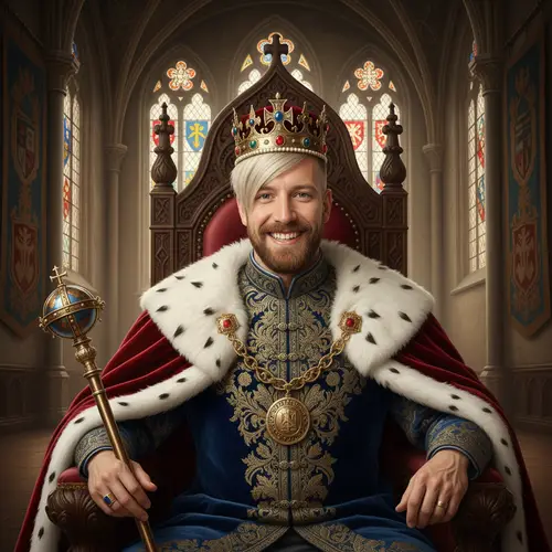 Regal Portrait: Generate Photo as a King