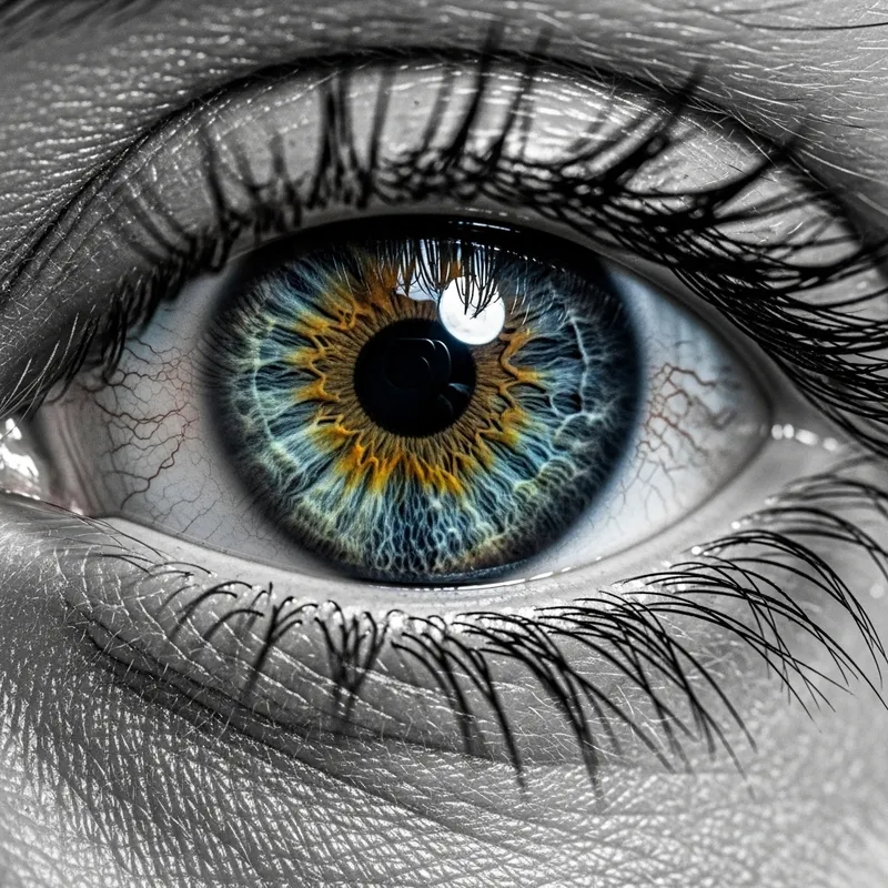 Detailed Macro Eye Artwork | Vibrant Colors and Textures