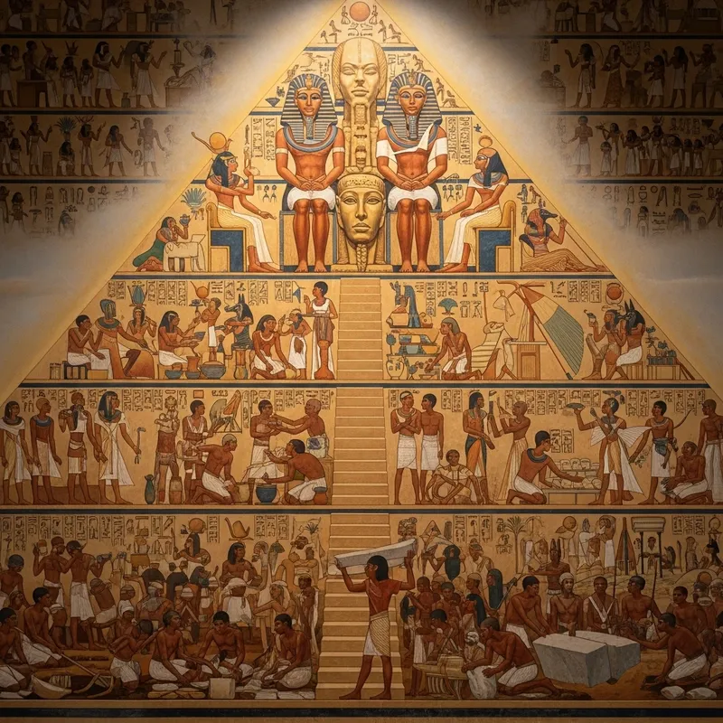 Ancient Egyptian Pyramid Society: Carved Faces, Hieroglyphics, Warm Lighting Ancient Egyptian Pyramid Society: Carved Faces, Hieroglyphics, Warm Lighting