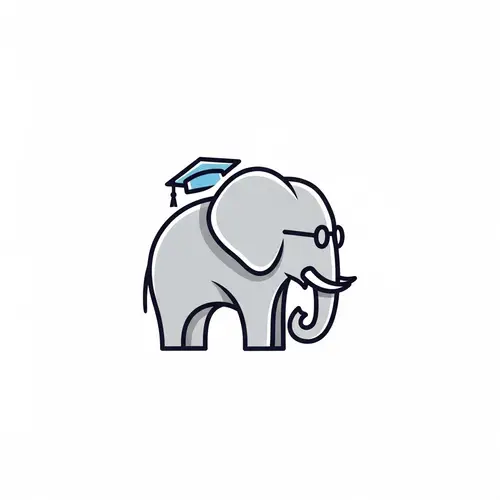 Smart Elephant Logo | Minimalist Design for Intelligent Brand