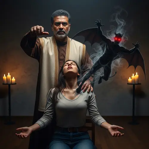 Powerful Exorcism Ritual by South Asian Man Drives Devil Away