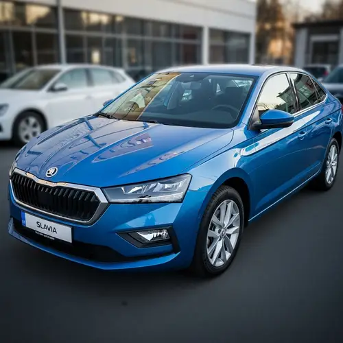 Stunning Blue Skoda Slavia - Unmatched Design