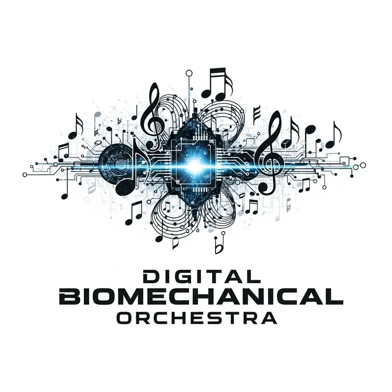 Digital Biomechanical Orchestra Logo Design | Experimental Music