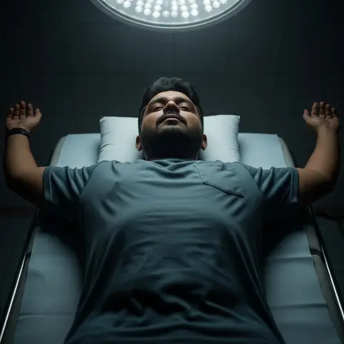 Detailed South Asian Man Perspective Shot | Realistic Examination Scene