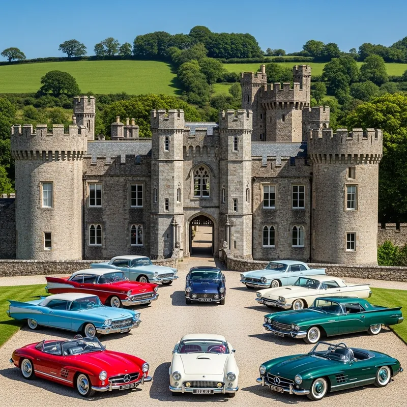 Classic Cars at Bahla Castle: A Timeless Display