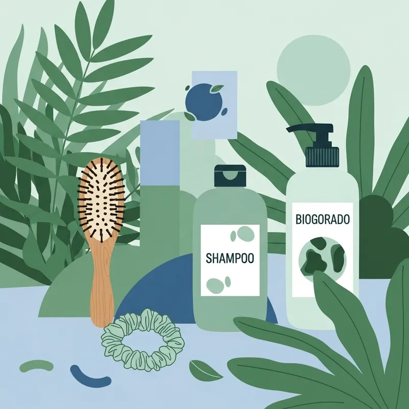Abstract Eco-Friendly Sustainable Hair Care Design