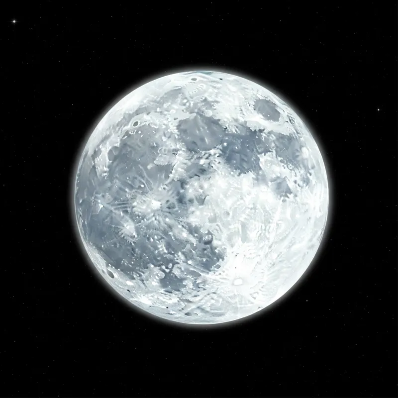 Moon in Space Illustration