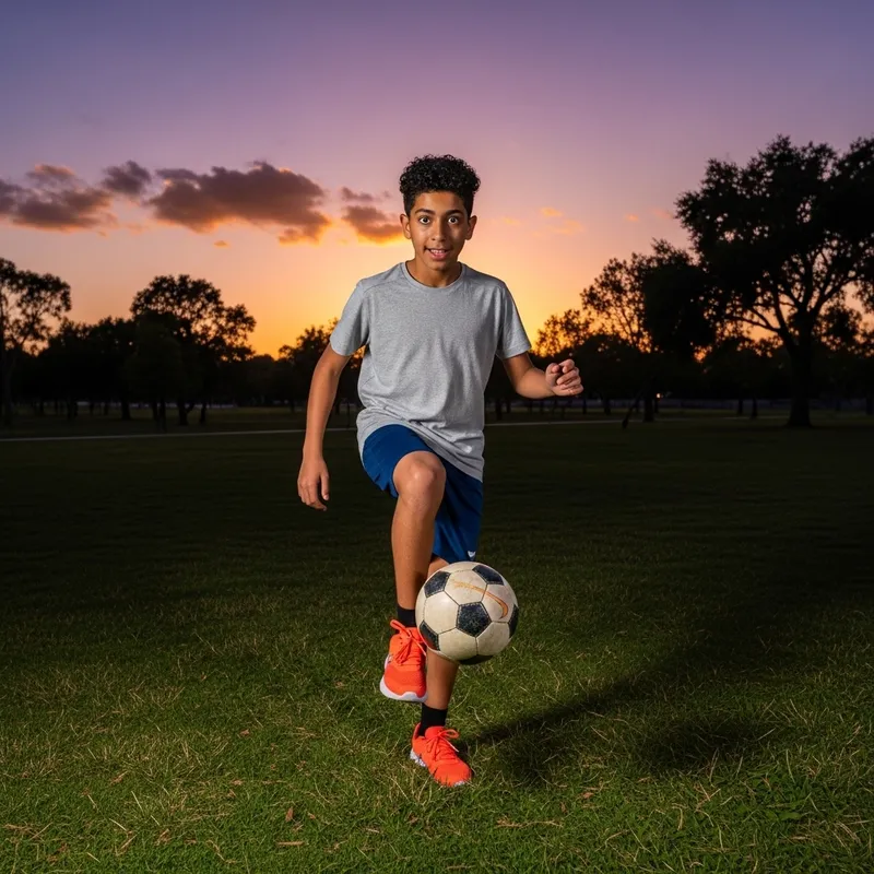Middle-Eastern Teenager Enjoying Outdoor Activities Middle-Eastern Teenager Enjoying Outdoor Activities