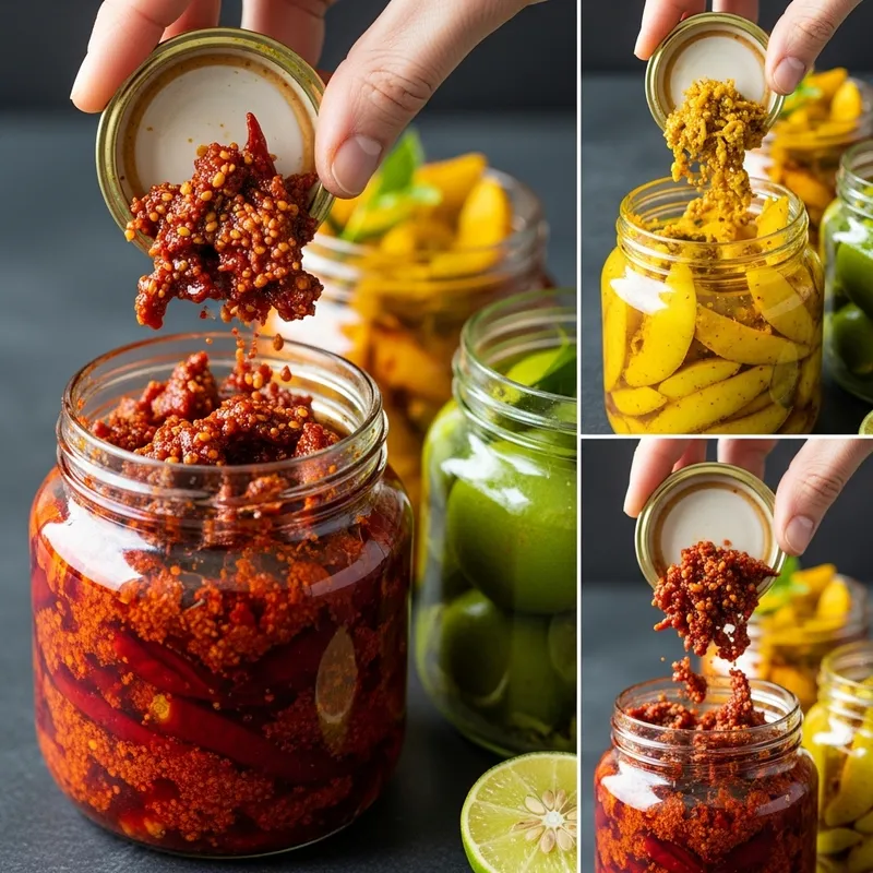 Colorful Indian Pickle Jars: Aromatic Spice Explosion Colorful Indian Pickle Jars: Aromatic Spice Explosion