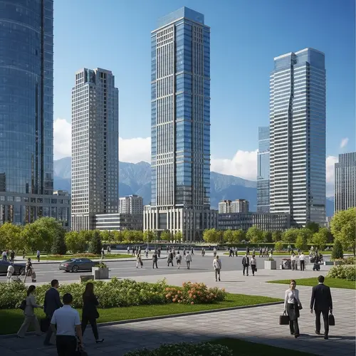 Bishkek City International Business Center: Urban Marvels & Mountain Backdrop