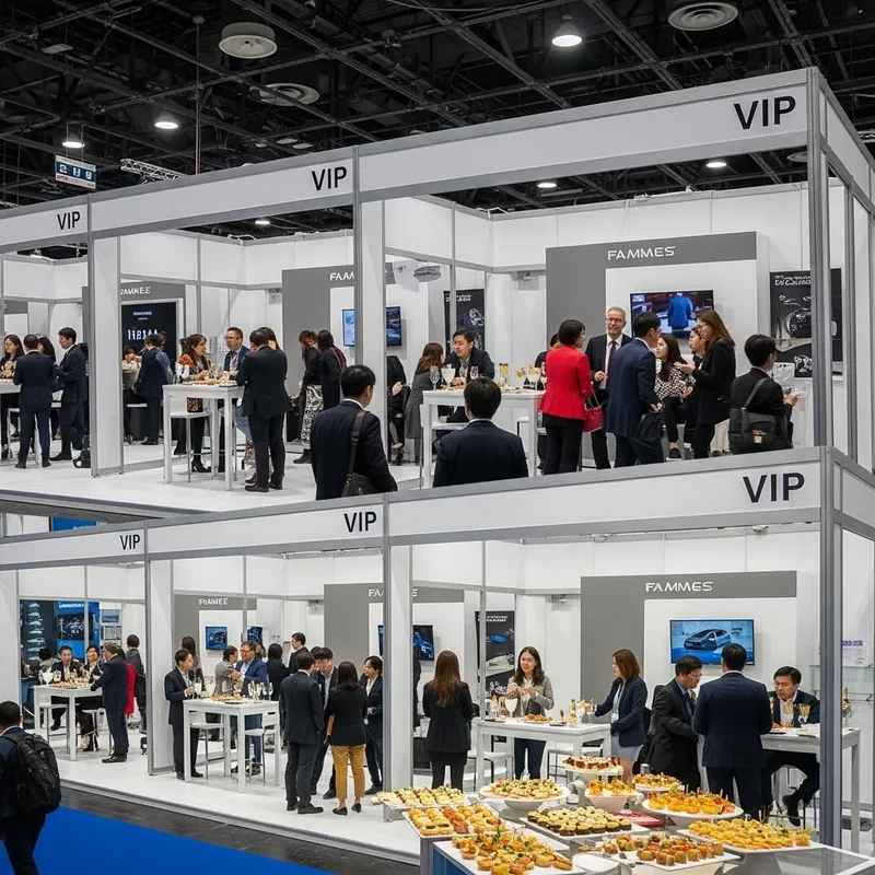 Luxury Automobile Stands at Convention Center for VIP Experience