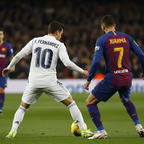 Exciting Soccer Action: F. Fernandez vs Juanma | Real Madrid vs Barcelona