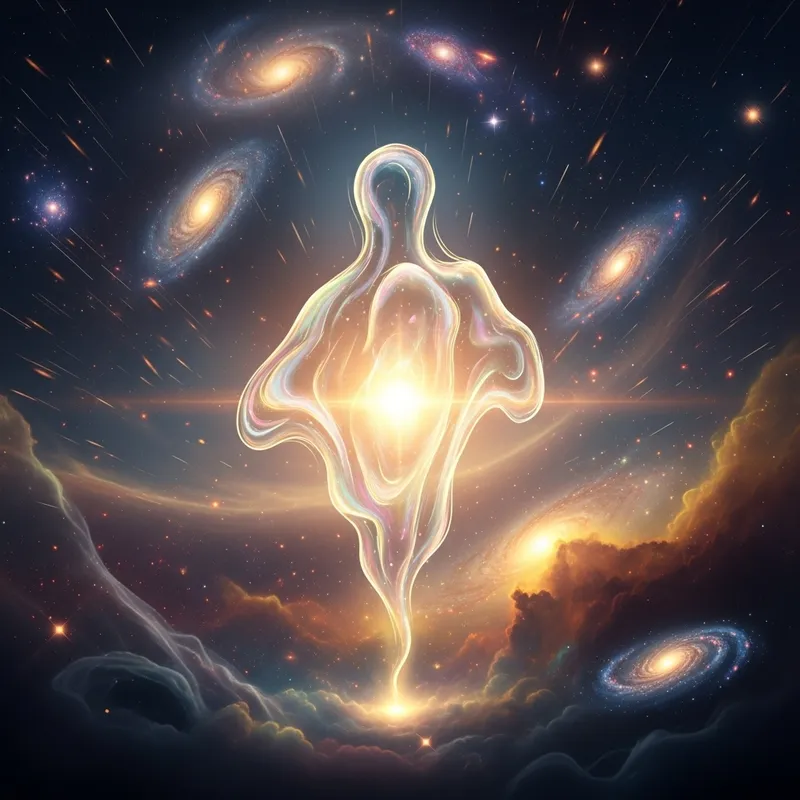 Translucent Soul in Ethereal Landscape