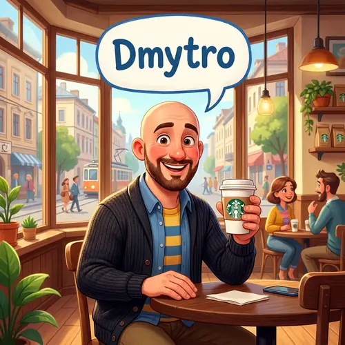 3D Cartoon of Dmytro: A Stylish Ukrainian Man