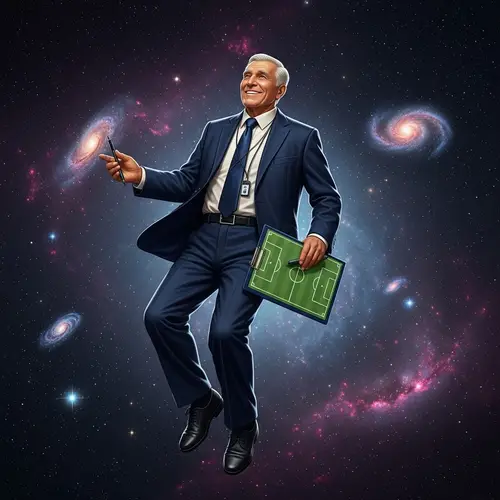 Fatih Terim Football Manager Floating in Space
