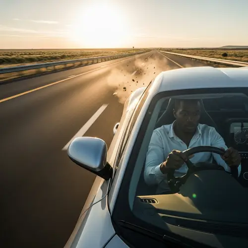 Thrilling Sunset Drive in Silver Sports Car | Fast Highway Scene