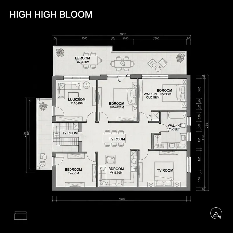 Modern 3-Bedroom House Blueprint | AutoCAD Design
