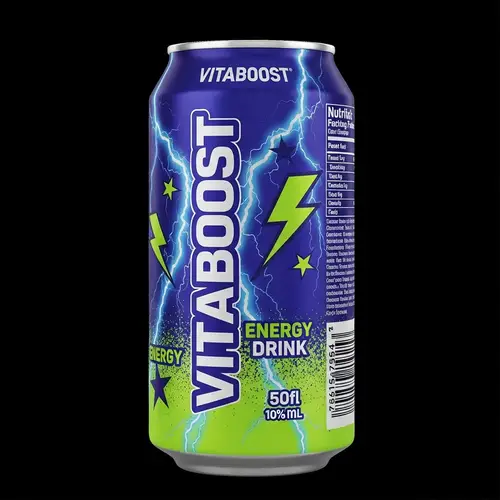 VitaBoost Energy Drink Can - Vibrant Design for Vitality