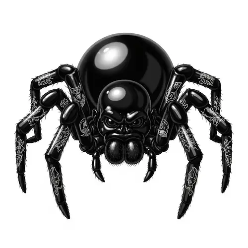 Skinhead-Inspired Spider: Rebellion and Toughness in Arachnid Form