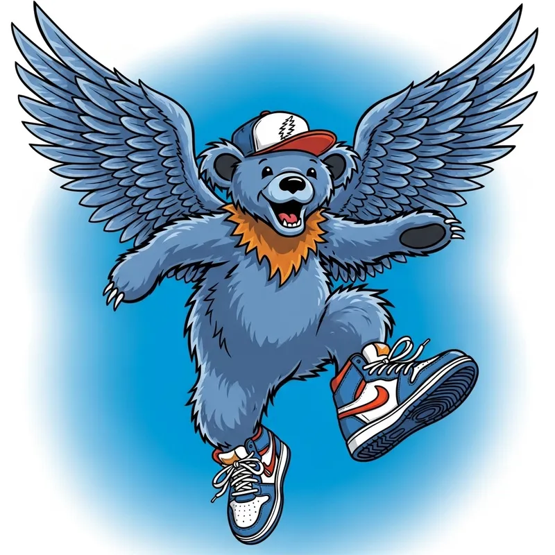 Joyful Grateful Dead Dancing Bear Art