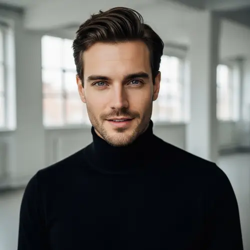 Charming German Man in Modern Berlin Aesthetic