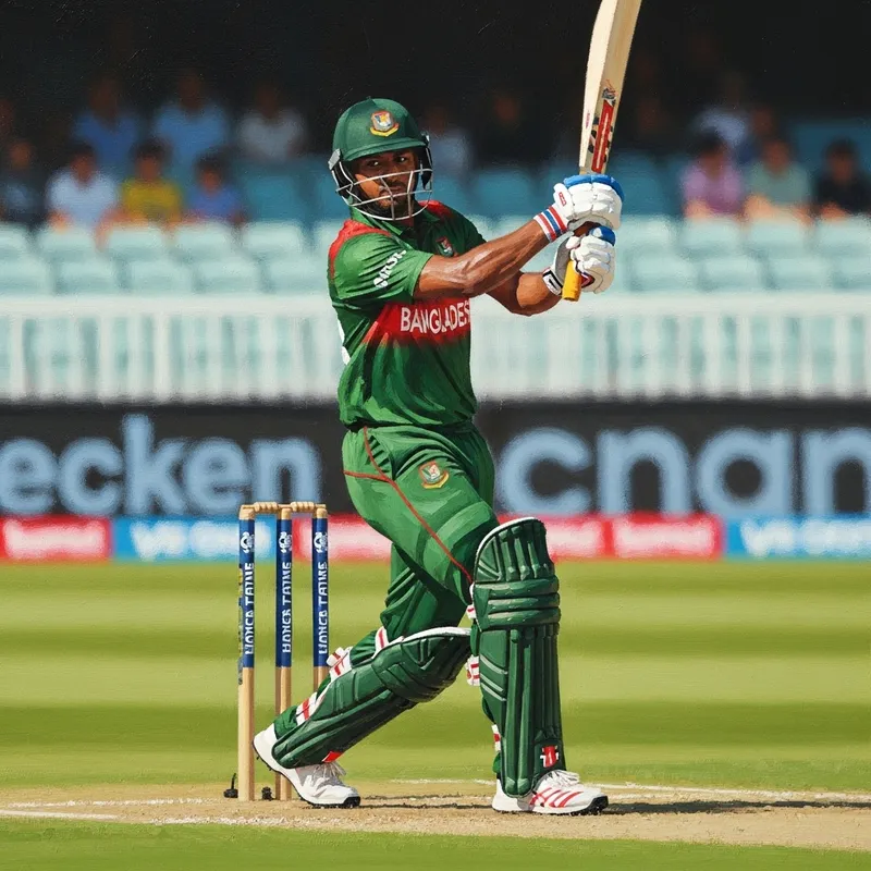 Shakib al Hasan Oil Painting from Bangladesh Shakib al Hasan Oil Painting from Bangladesh