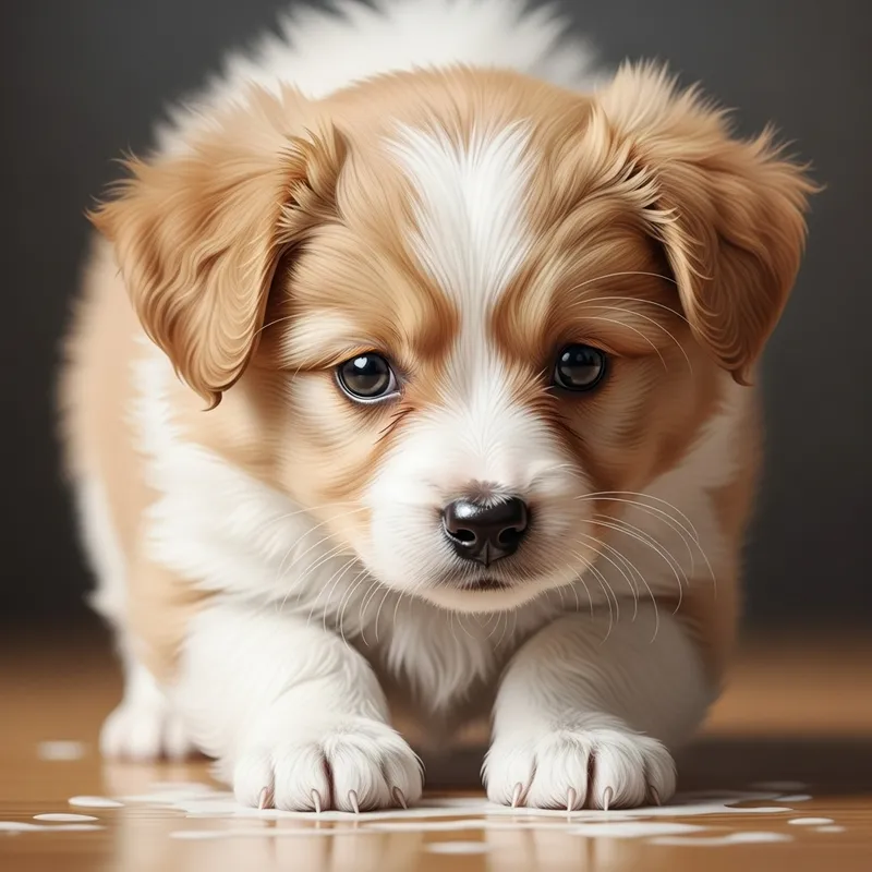 Charming Puppy with White Paws Art