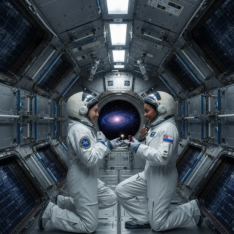 Space Station Marriage Proposal | Love Story Astronauts