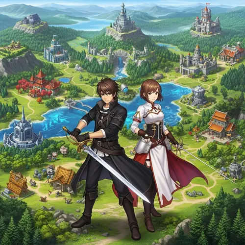 Fantastical Digital World with Grand Castles & Brave Heroes