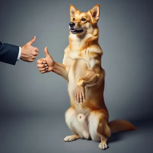 Fascinating Canine with Human-Like Hands | Rare Breed Standing Playfully