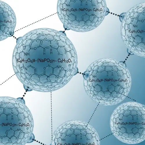 Crosslinked Nanoparticles of C6H12O6 and NaPO3