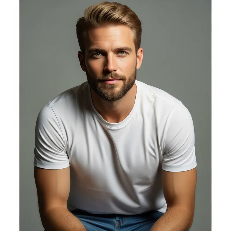 Detailed and Realistic Portrait of a 30-Year-Old Caucasian Man