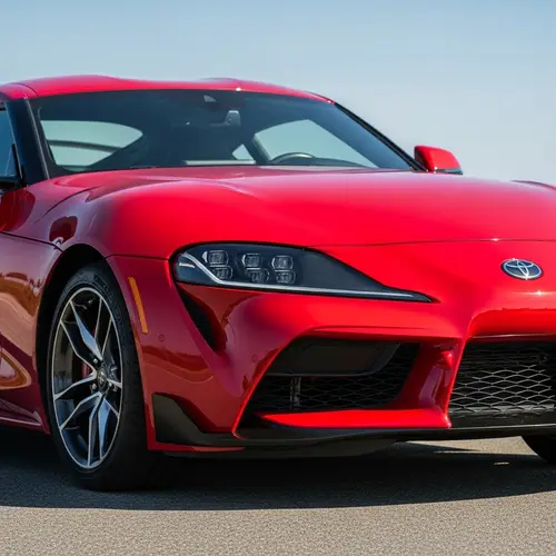 Toyota Supra High-Performance Sports Car Closeup Image