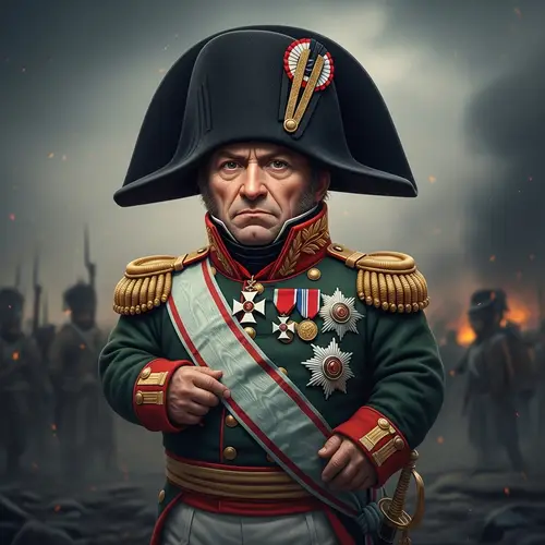 19th Century Military Officer in Green Coat | Vintage Portrait