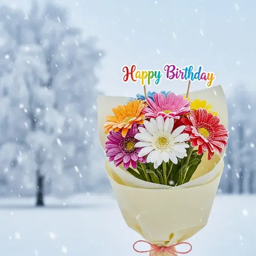 Colorful Winter Bouquet | Frost Patterns & Snowfall