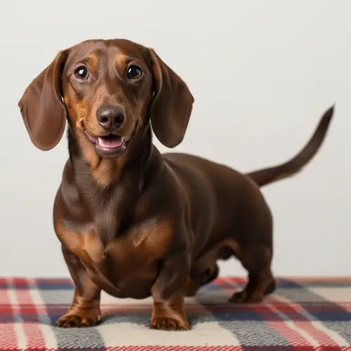Cheerful Dachshund Dog with Rich Chestnut Coat