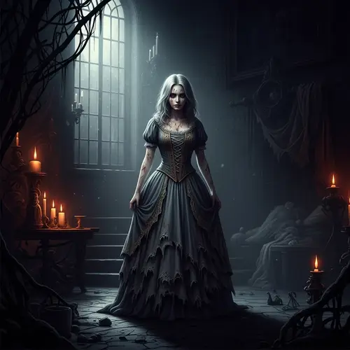 Gothic Style Cinderella Illustration