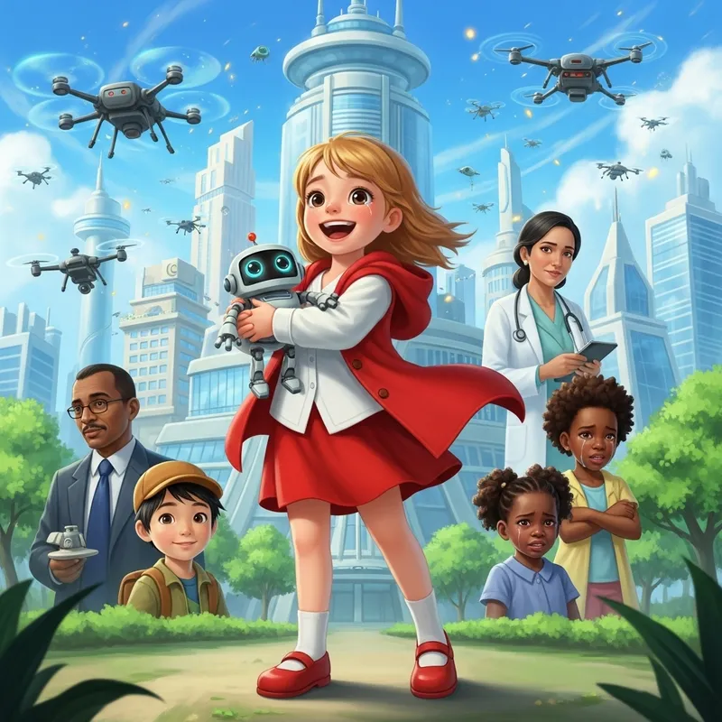 Whimsical Sci-Fi Adventure Movie Poster