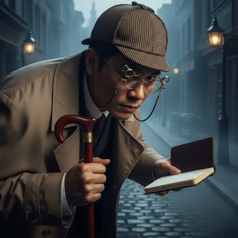 Victorian Detective with Technical Glasses Victorian Detective with Technical Glasses