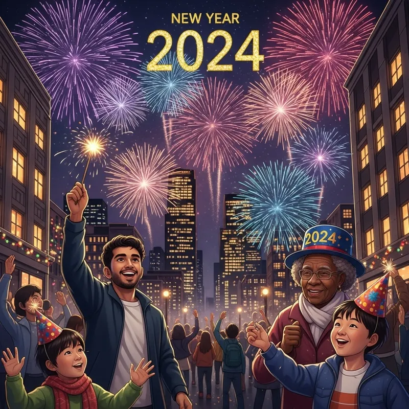New Year 2024 Fireworks Spectacular