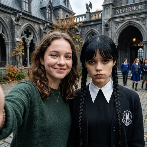 Stunning Portrait Selfie with Wednesday Addams