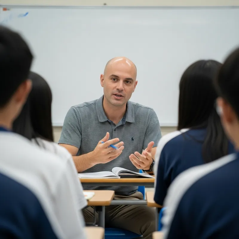 Engaging Conversation Class with Energetic Teacher